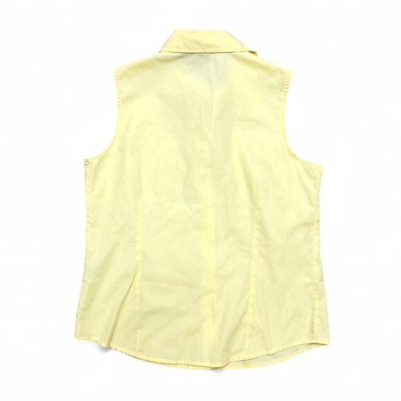 Vintage Basic Editions Baby‎ Yellow Sleeveless Tank Top Button Up 90s Top Small - Picture 3 of 4